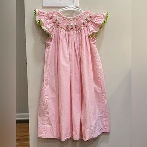 2T bunny smocked dress